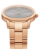 Daniel Wellington Iconic Link Grey Dial Rose Gold Steel Strap Watch For Women - DW00100336 Buy Now By Daniel Wellington