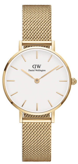 Daniel Wellington Classic Petite Evergold White Dial Gold Mesh Bracelet Watch For Women - DW00100350 Buy Now By Daniel Wellington