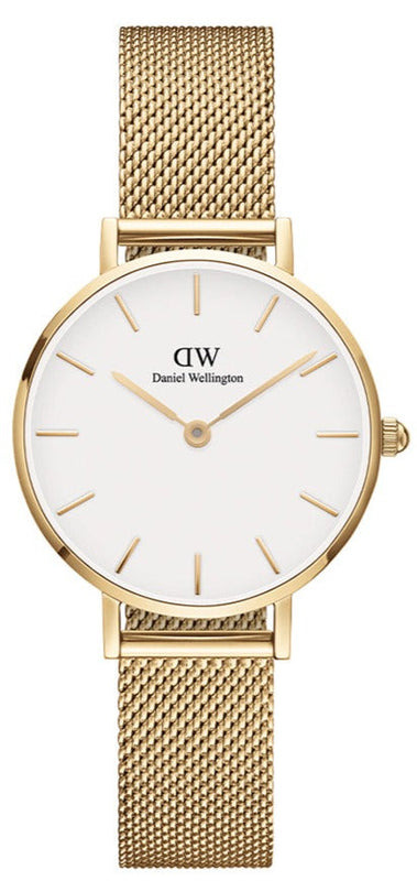 Daniel Wellington Classic Petite Evergold White Dial Gold Mesh Bracelet Watch For Women - DW00100350 Buy Now By Daniel Wellington