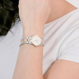 Daniel Wellington Iconic Link White Dial Two Tone Steel Strap Watch For Women - DW00100358 Buy Now By Daniel Wellington