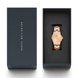 Daniel Wellington Iconic Link Unitone Rose Gold Dial Rose Gold Steel Strap Watch For Women - DW00100401 Buy Now By Daniel Wellington