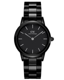 Daniel Wellington Iconic Link Ceramic Black Dial Black Steel Strap Watch For Women - DW00100414 Buy Now By Daniel Wellington