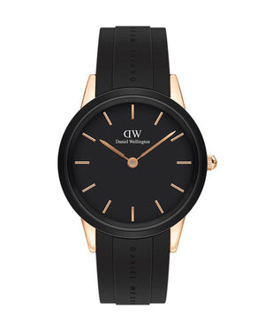 Daniel Wellington Iconic Motion Black Dial Rubber Strap Watch For Women - DW00100426 Buy Now By Daniel Wellington