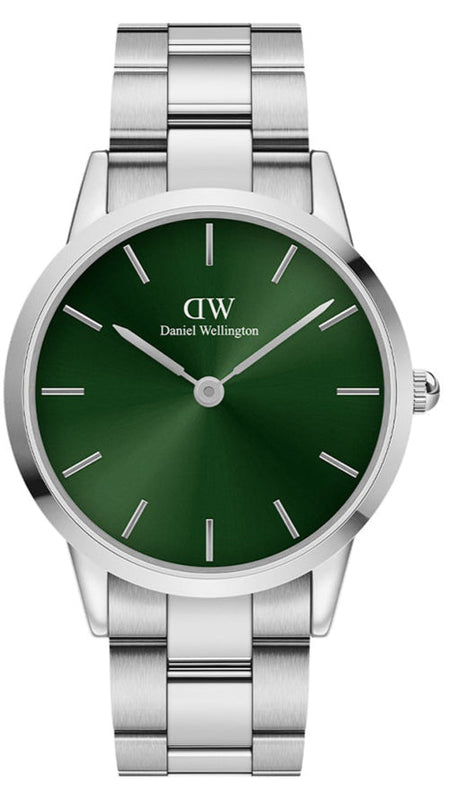 Daniel Wellington Iconic Link Emerald Green Dial Silver Steel Strap Watch For Men - DW00100427 Buy Now By Daniel Wellington