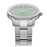 Daniel Wellington Iconic Link Emerald Green Dial Silver Steel Strap Watch For Men - DW00100427 Buy Now By Daniel Wellington