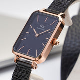 Daniel Wellington Quadro Ashfield Black Dial Black Mesh Strap Watch For Women - DW00100433 Buy Now By Daniel Wellington