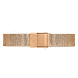 Daniel Wellington Petite Pressed Melrose Black Dial Rose Gold Mesh Strap Watch For Women - DW00100440 Buy Now By Daniel Wellington
