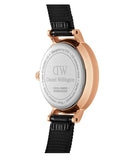 Daniel Wellington Classic Petite Pressed Ashfield Black Dial Black Mesh Bracelet Watch For Women - DW00100441 Buy Now By Daniel Wellington