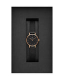 Daniel Wellington Classic Petite Pressed Ashfield Black Dial Black Mesh Bracelet Watch For Women - DW00100441 Buy Now By Daniel Wellington