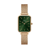 Daniel Wellington Pressed Melrose Emerald Green Rose Gold Mesh Strap Watch For Women - DW00100445 Buy Now By Daniel Wellington