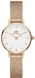 Daniel Wellington Petite Pressed Melrose White Dial Gold Mesh Bracelet Watch For Women - DW00100447 Buy Now By Daniel Wellington