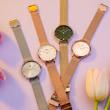 Daniel Wellington Petite Emerald Green Dial Gold Mesh Strap Watch For Women - DW00100480 Buy Now By Daniel Wellington