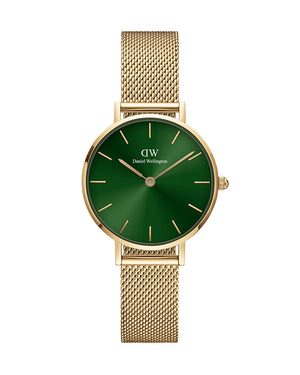 Daniel Wellington Petite Emerald Green Dial Gold Mesh Strap Watch For Women - DW00100479 Buy Now By Daniel Wellington