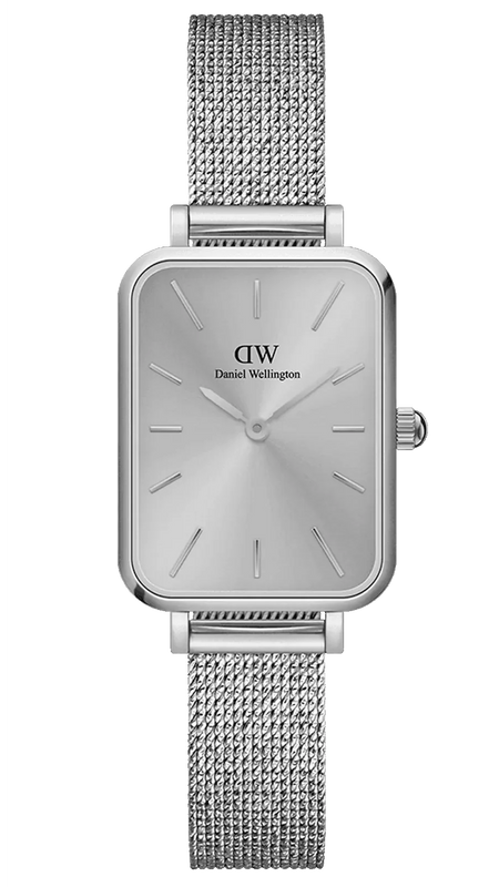 Daniel Wellington Quadro Unitone Silver Dial Silver Mesh Strap Watch For Women - DW00100486 Buy Now By Daniel Wellington