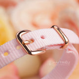 Daniel Wellington Quadro Pressed Mother of Pearl Pink Dial Pink Nylon Strap Watch For Women - DW00100509 Buy Now By Daniel Wellington