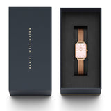Daniel Wellington Quadro Pressed Melrose Pink Dial Pink Mesh Bracelet Watch For Women - DW00100510 Buy Now By Daniel Wellington