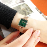 Daniel Wellington Quadro Studio Green Dial Rose Gold Mesh Strap Watch For Women - DW00100520 Buy Now By Daniel Wellington