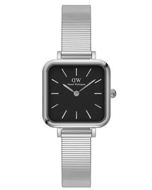 Daniel Wellington Quadro Studio Black Dial Silver Mesh Strap Watch For Women - DW00100522 Buy Now By Daniel Wellington