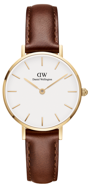Daniel Wellington Classic Petite St Mawes White Dial Brown Leather Strap Watch For Women - DW00100231 Buy Now By Daniel Wellington