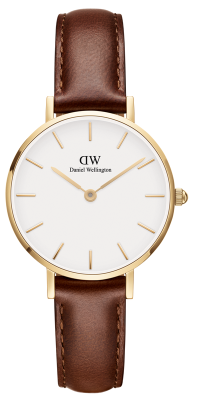 Daniel Wellington Classic Petite St Mawes White Dial Brown Leather Strap Watch For Women - DW00100231 Buy Now By Daniel Wellington