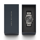 Daniel Wellington Iconic Link Chronograph Grey Dial Grey Steel Strap Watch for Men - DW00100643 Buy Now By Daniel Wellington