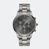 Daniel Wellington Iconic Link Chronograph Grey Dial Grey Steel Strap Watch for Men - DW00100643 Buy Now By Daniel Wellington