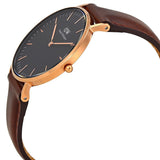 Daniel Wellington Classic Bristol Black Dial Brown Leather Strap Watch for Men - DW00100137 Buy Now By Daniel Wellington