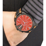 Diesel Mega Chief Quartz Black Dial Two Tone Leather Strap Watch For Men - DZ4305 Buy Now By Diesel