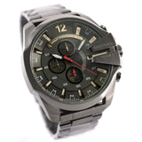 Diesel Mega Chief Chronograph Grey Dial Grey Steel Strap Watch For Men - DZ4421 Buy Now By Diesel