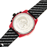 Diesel Mega Chief Chronograph Black Dial Red Rubber Strap Watch For Men - DZ4526 Buy Now By Diesel