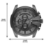 Diesel Mega Chief Chronograph Black Dial Black Mesh Strap Watch For Men - DZ4527 Buy Now By Diesel