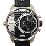 Diesel Little Daddy Black Dial Black Leather Strap Watch For Men - DZ7256 Buy Now By Diesel