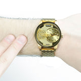 Diesel Mini Daddy Gold Dial Gold Steel Strap Watch For Men - DZ7306 Buy Now By Diesel