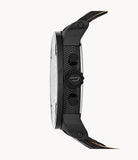 Diesel Little Daddy Black Dial Black Leather Strap Watch For Men - DZ7334 Buy Now By Diesel