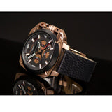 Diesel BAMF Chronograph Black Dial Black Leather Strap Watch For Men - DZ7346 Buy Now By Diesel