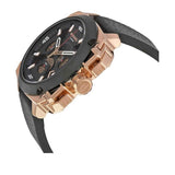 Diesel BAMF Chronograph Black Dial Black Leather Strap Watch For Men - DZ7346 Buy Now By Diesel