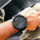 Diesel Mr Daddy 2.0 Chronograph Black Dial Black Steel Strap Watch For Men - DZ7396 Buy Now By Diesel