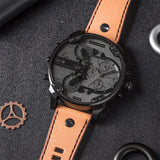 Diesel Mr. Daddy 2.0 Chronograph Grey Dial Brown Leather Strap Watch For Men - DZ7406 Buy Now By Diesel