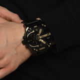 Diesel Mr. Daddy 2.0 Chronograph Black Dial Black Steel Strap Watch For Men - DZ7435 Buy Now By Diesel