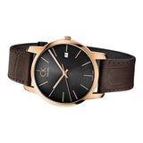 Calvin Klein City Chronograph Brown Dial Brown Leather Strap Watch for Men - K2G2G6G3 Buy Now By Calvin Klein