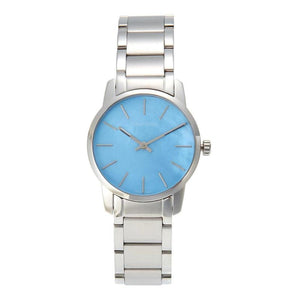 Calvin Klein City Mother of Pearl Blue Dial Silver Steel Strap Watch for Women - K2G2314X Buy Now By Calvin Klein