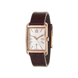 Calvin Klein Window Silver Dial Brown Leather Strap Watch for Men - K2M21620 Buy Now By Calvin Klein