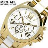 Michael Kors Bradshaw Chronograph White Dial Two Tone Steel Strap Watch For Women - MK5743 Buy Now By Michael Kors