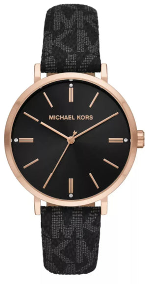 Michael Kors Addyson Quartz Black Dial Black Leather Strap Watch for Women - MK2948 Buy Now By Michael Kors