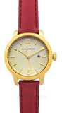 Burberry The City Gold Dial Red Leather Strap Watch for Women - BU9140 Buy Now By Burberry