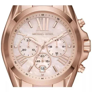 Michael Kors Bradshaw Chronograph Pink Dial Two Tone Steel Strap Watch For Women - MK6830 Buy Now By Michael Kors