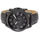 Fossil Grant Chronograph Black Dial Black Leather Strap Watch for Men - FS5132 Buy Now By Fossil