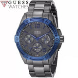 Guess Flagship Multifunction Chronograph Grey Dial Grey Steel Strap Watch for Men - W0601G1 Buy Now By Guess
