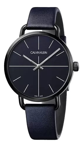 Calvin Klein Even Blue Dial Blue Leather Strap Watch for Men - K7B214VN Buy Now By Calvin Klein