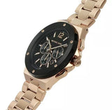 Michael Kors Lennox Chronograph Black Dial Rose Gold Steel Strap Watch For Men - MK8940 Buy Now By Michael Kors